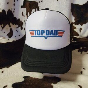 Top Dad Black Trucker Hat